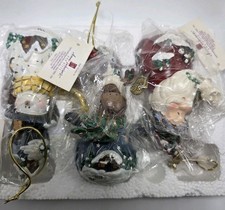 NOS Home Interiors Let's Celebrate Ornaments Snowman Santa Clause Moose NIP  picture