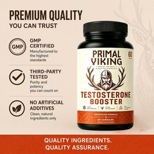 5x Primal Viking Testosterone Booster for Men Reindeer Organ Natural Supplement picture