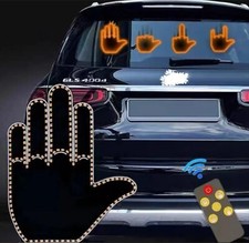 Fun Finger Hand Gesture LED Light with Remote Car Window Sign Hand Light - L@@K picture