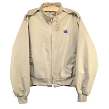 Swingster Men's Full Zip Jacket Tan XL Long Sleeve Jacques Embroidered Vintage picture