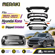 Front Bumper Cover Kit with Upper & Lower Grille For 2022-2023 Hyundai Kona picture