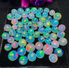 Natural Ethiopian Opal Round Cabochon Lot 3 MM to 8 MM Fire Opal Welo Opal Loose picture