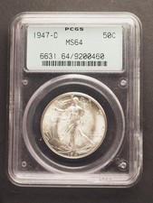 1947-D Walking Liberty Half Dollar PCGS MS64 OGH -  G2492 picture