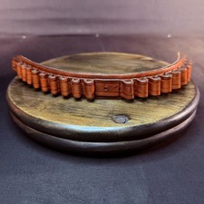 Don Hume Bullet Loops For Shoulder Strap or Belt 18 Pistol Cartridges Leather picture