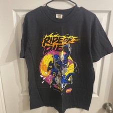 Whitegold Industries - Ghost Rider Punisher Black L Screen Printed T-Shirt picture