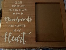 Grandparents Gift Picture Frame from Grandson Granddaughter, Rustic Grandparents picture