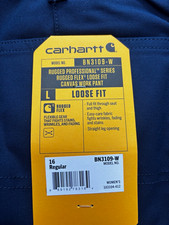 Carhartt Rugged Flex Loose Fit Canvas Work Pants Women’s 16 Regular Blue picture
