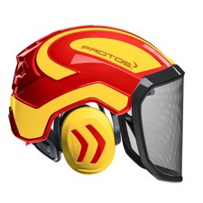 PROTOS Helmet Red & Yellow Pfanner Protos Integral Forestry Helmet picture