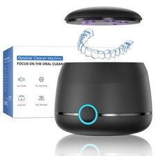 Ultrasonic Retainer Cleaner, 45kHz Denture Cleaner Machine, MouthGuard Cleaner picture