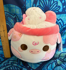 #PlushGoals by Cuddle Barn Moo Shakes Sakura Mooshake Cow Plush Pink/White 2024 picture