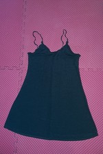 PETRA FASHIONS Lettuce Edge Strap Mini Dress Stretch Nightgown picture