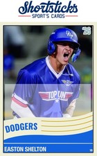 Easton Shelton Custom Baseball Card Los Angeles Dodgers Fan Made picture