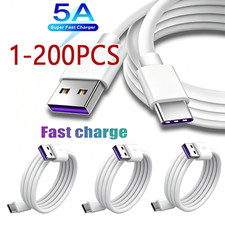 USB Type C Data Cable 5A Fast Charging USB-A to USB-C Charger lot Cord For Phone picture