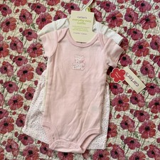 VTG Y2K 2005 Carter’s Bear Floral 3 Piece Pant Set Infant Girls 3 Months New picture
