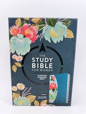 CSB Study Bible Women Teal Flowers LeatherTouch Indexed 9781433651304 3.50 lb picture
