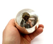 Antique KUGEL Heavy Mercury Glass Ball Ornament 3.25