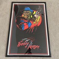Vintage Freddy Krueger Blacklight Felt Poster Rolled 35”x23” Late 80s RARE READ picture
