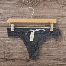 Soma Embraceable Allover Lace Thong ,Black, L picture