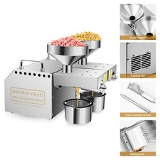 1500W Automatic Electric Oil Press Machine Double Oil Outlets Stainless Steel picture