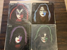 Kiss Solo Album Bundle Lot Casablanca Gene Ace Peter Paul With Poster picture
