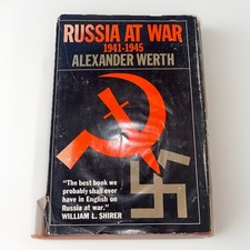 Russia at War 1941-1945 Alexander Werth HC DJ 1964 WWII Eastern Front History picture