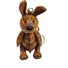 MCM Park Rabbit Charm in Visetos – Gold-Plated Hardware picture
