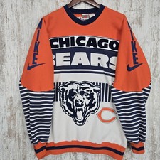 Vtg Rare Chicago Bears 80's Nike Crewneck Sweatshirt Mens XL With City Skyline picture
