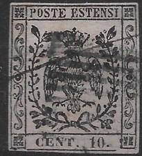 1852 Italy States MODENA Sc#7 SASA#9  USED  VF🔥SIGN RAYBAUDI🔥 picture