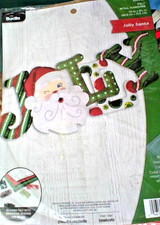 Bucilla Felt Wall Hanging Kit 89645 JOLLY SANTA - 20