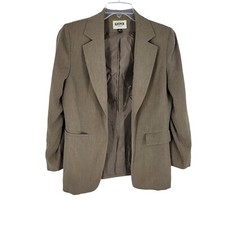 VTG Kasper Women's Open Front Brown Blazer Jacket Polyester Size 10P polyester picture