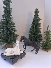 Vtg 80's Lomonosov USSR Red Stamped Resting Foal Porcelain Figurine picture