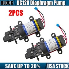 2X DC12V 60PSI Sprayer Diaphragm Water Pump Self Priming for RV Boat Agriculture picture