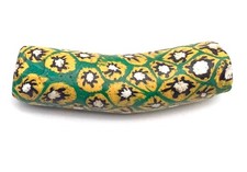 Rare Elbow Venetian Antique mustard Yellow Millefiori African Trade beads picture