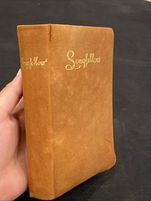 Antique The Poems of Henry W. Longfellow 1901 Crowell Suede Leather Hard Cover picture