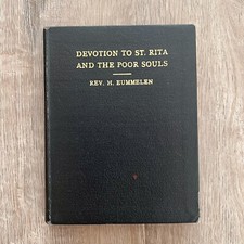 Super Rare 1919 Antique Book Devotion To St. Rita And The Poor Souls Illustrated picture