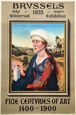 Original Brussels 1935 Art Exhibition Poster picture