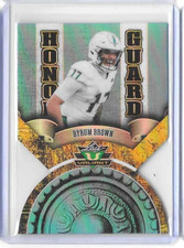 BYRUM BROWN 2025 Leaf Eclectic Valiant Honor Guard Blue 1/1 Auburn picture