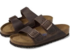 Birkenstock Arizona Soft Footbed Oiled Leather Sandals in Habana Unisex Sandals picture