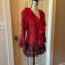 Fashion-bug Women's Red and Black Blouse picture