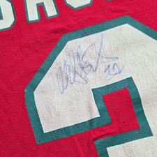 Reebok Minnesota Wild NHL Nicklas Backstrom  Autographed #32 Red T-Shirt Size M picture