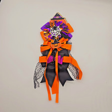 Danbar Global Halloween Hair Bows Spider Pumpkin Bat Clips Large 3 Pk NWT Broche picture