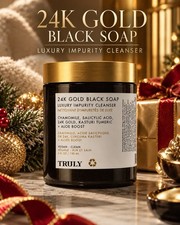Truly 24K Gold Black Soap Luxury Impurity Cleanser 6 oz | NEW | SEALED picture