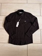 Lacoste Slim Fit Black Solid Button-Down Long Sleeve Button-Up Shirt Size Large picture