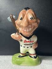 Vintage 1950s Gibbs-Conner Milwaukee Braves Mascot Ceramic Razor Bank Tomahawk picture