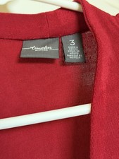 Chico's Travelers Red Jacket Size 3 picture