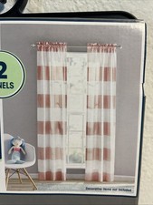 Your Zone Darkening Panel Pair Stripe Your Zone 2-Pack Energy Efficient Pink picture