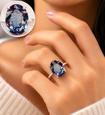 10.10 Carat Color Change Natural Alexandrite Ring 925 Sterling Silver Best Gift picture