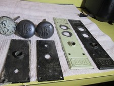 Lot Of 3 Antique Doorknobs & 4 Plates 1891 Security  Building St. Louis Mo picture