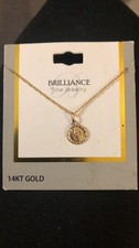 14kt Mary Medal Pedant Gold Filled Chain - Brilliance Fine Jewelry picture