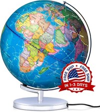 Mapa del globo terráqueo y mapas de constelaciones para fines educativos, NEW US picture